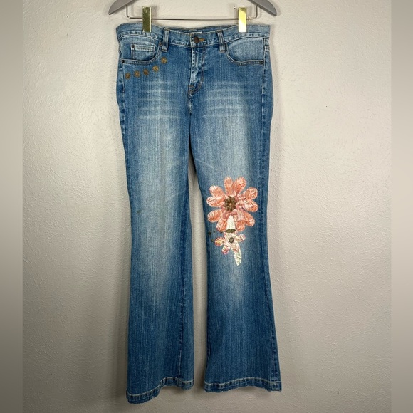 Alberto makali flower midrise bootcut jeans - Picture 1 of 4